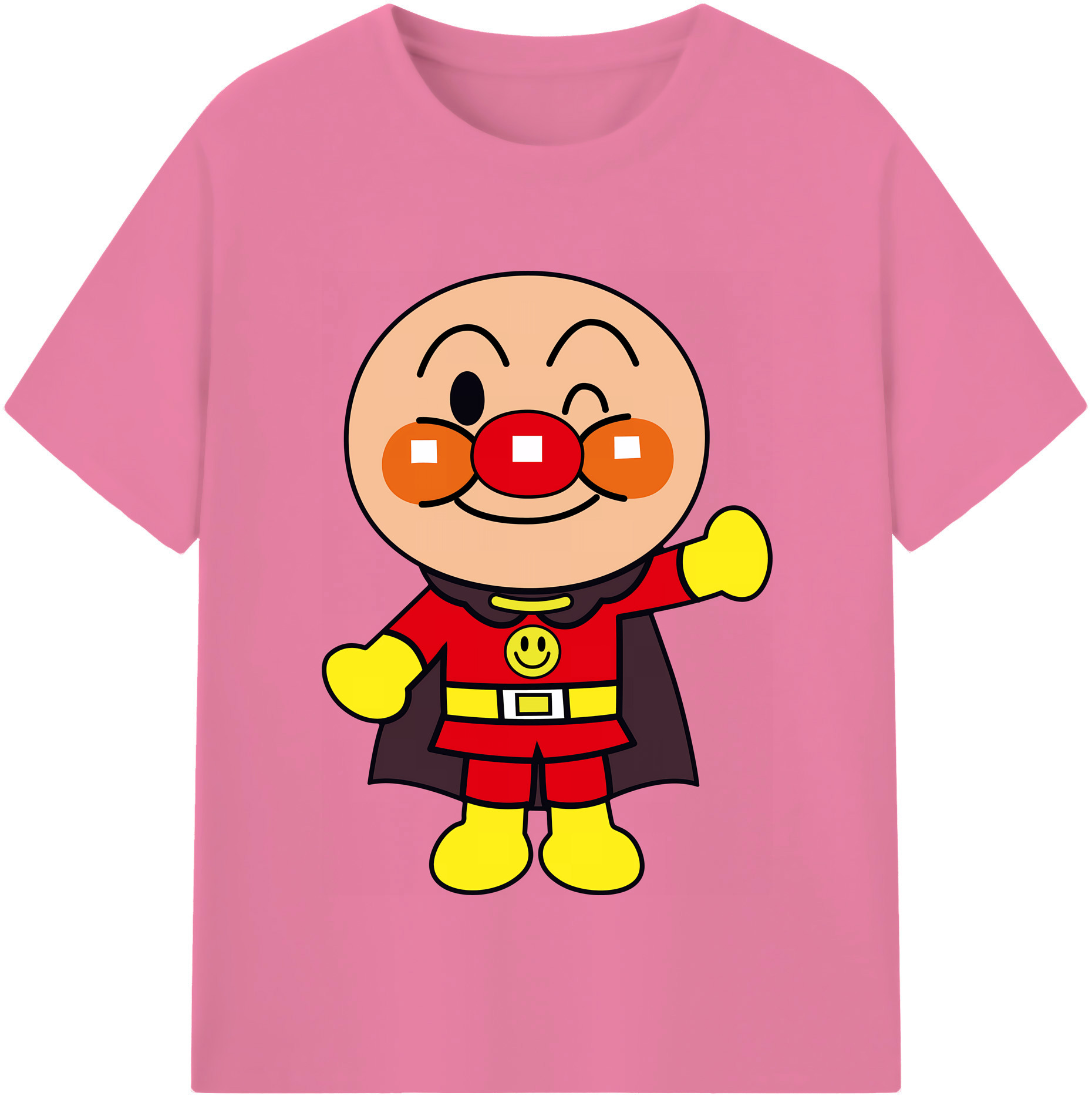 （画像用） アンパンマン Anpanman 綿100％半袖Tシャツ（フロントプリント）